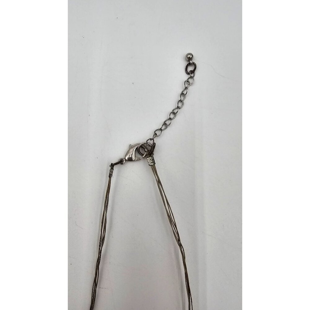 Vintage Multi-Strand Beaded Necklace w/ Different Styles of White Art Glass - Picture 6 of 7